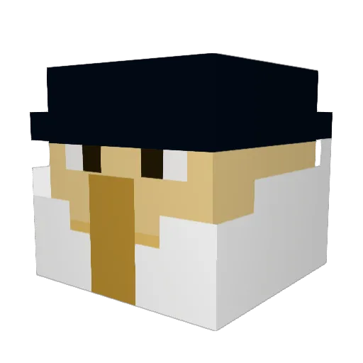JewTronVEVO Minecraft avatar head, 3D render
