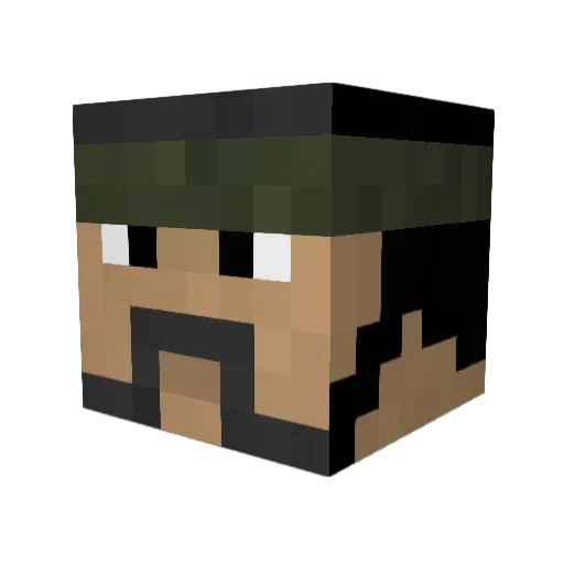 Jewbacca2 Minecraft avatar head, 3D render
