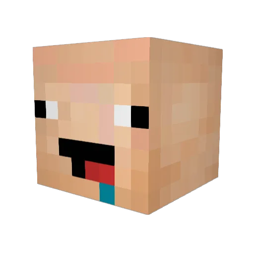 Jewberta Minecraft avatar head, 3D render