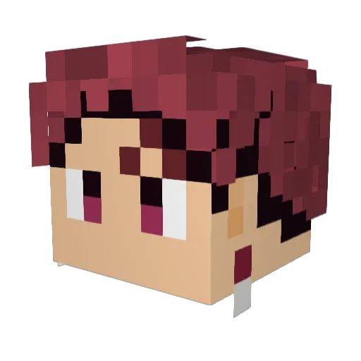 Jewcycrew Minecraft avatar head, 3D render