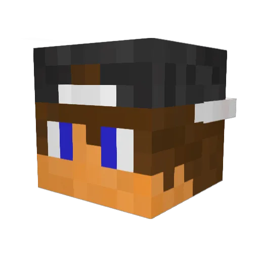 Jewdak Minecraft avatar head, 3D render