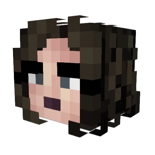 Jewel24 Minecraft avatar head, 3D render