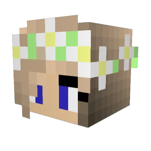 JewelH20 Minecraft avatar head, 3D render