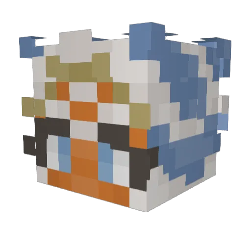 Jeweljan Minecraft avatar head, 3D render