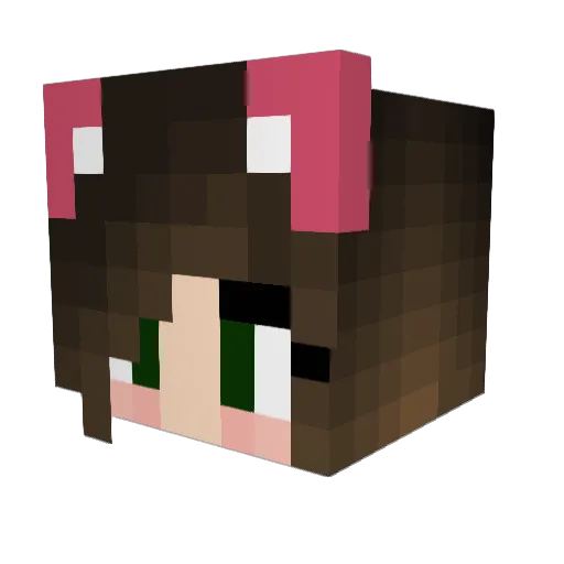 Jewellbug10 Minecraft avatar head, 3D render