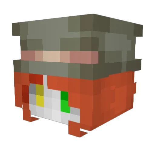 Jewelou Minecraft avatar head, 3D render