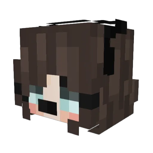 Jewelz_e Minecraft avatar head, 3D render