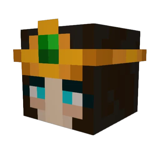 Jeweul Minecraft avatar head, 3D render