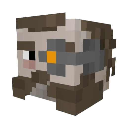JeweyDecimals Minecraft avatar head, 3D render