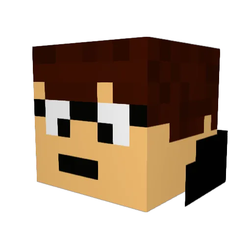JewfroSamurai Minecraft avatar head, 3D render