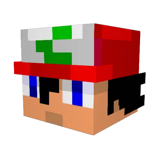 Jewie55 Minecraft avatar head, 3D render