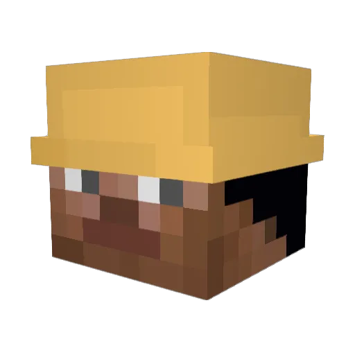 JewishAdmin Minecraft avatar head, 3D render