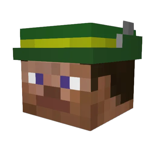 JewishGerman Minecraft avatar head, 3D render