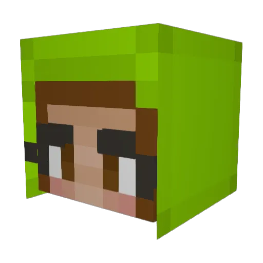Jewishashes24 Minecraft avatar head, 3D render