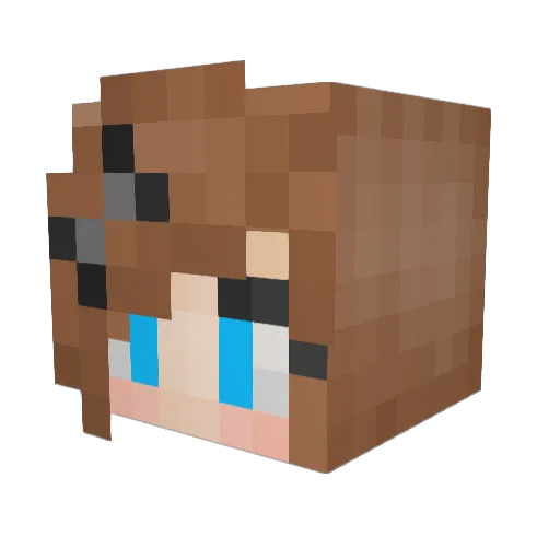 Jewlez2 Minecraft avatar head, 3D render
