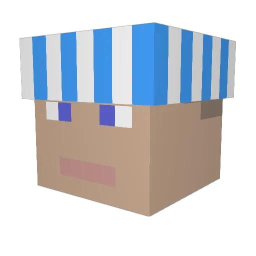 Jewlover123 Minecraft avatar head, 3D render