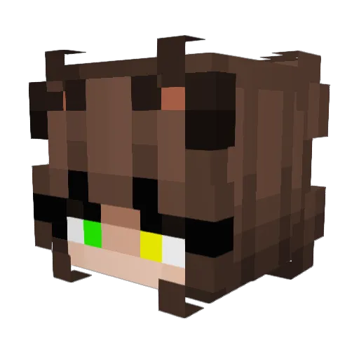 Jewlz_xo Minecraft avatar head, 3D render