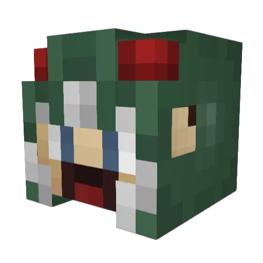 Jewmuhn Minecraft avatar head, 3D render