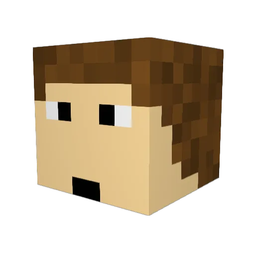 JewsRCool Minecraft avatar head, 3D render
