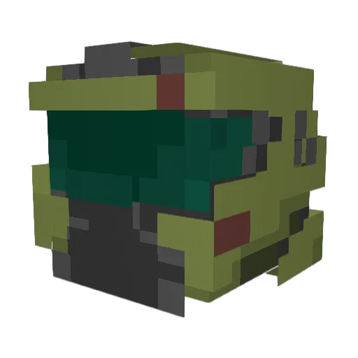 Jewstus Minecraft avatar head, 3D render