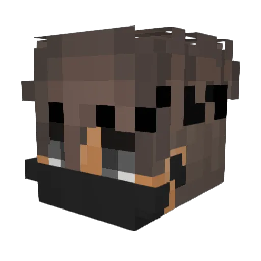 Jewzide Minecraft avatar head, 3D render