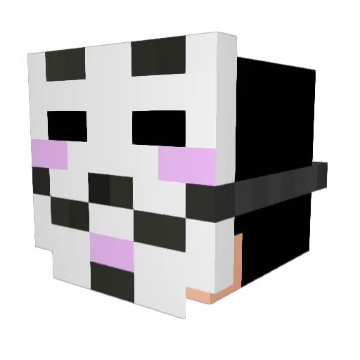 Jexcy Minecraft avatar head, 3D render