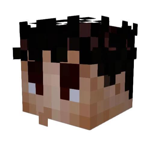 Jexsr Minecraft avatar head, 3D render