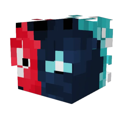 JexterTV Minecraft avatar head, 3D render