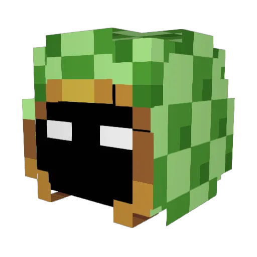 Jexual Minecraft avatar head, 3D render