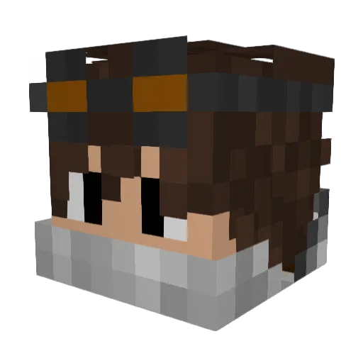 Jeyanos Minecraft avatar head, 3D render