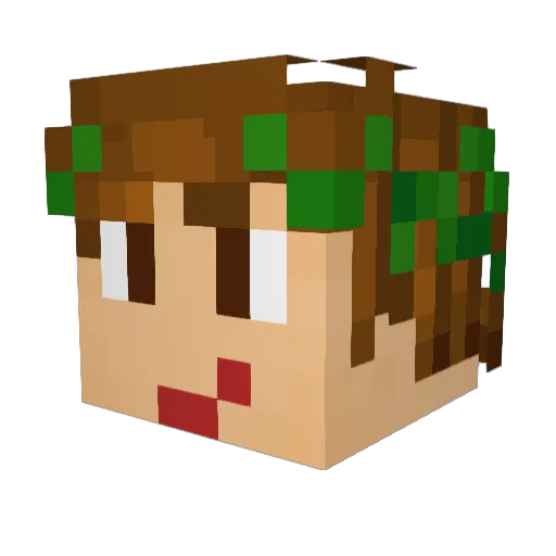 JeydeeV1 Minecraft avatar head, 3D render