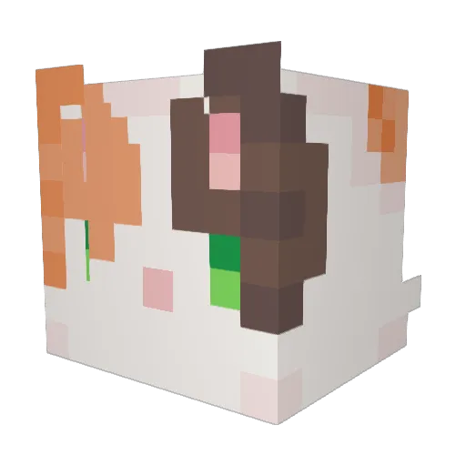 Jeyemm Minecraft avatar head, 3D render