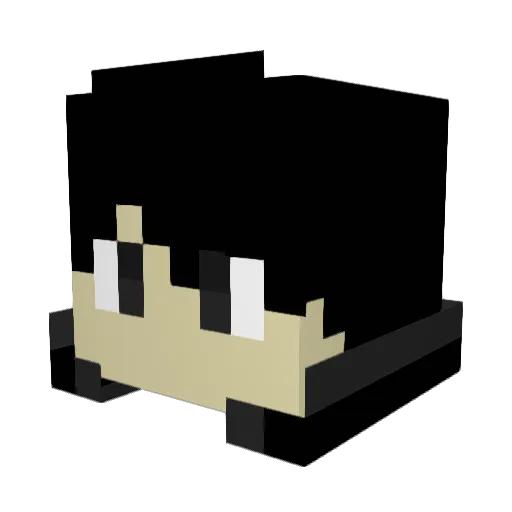 Jeyerus Minecraft avatar head, 3D render