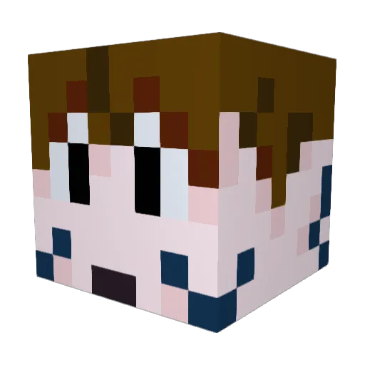 Jeyfriv Minecraft avatar head, 3D render