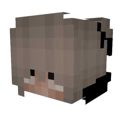 Jeynii Minecraft avatar head, 3D render