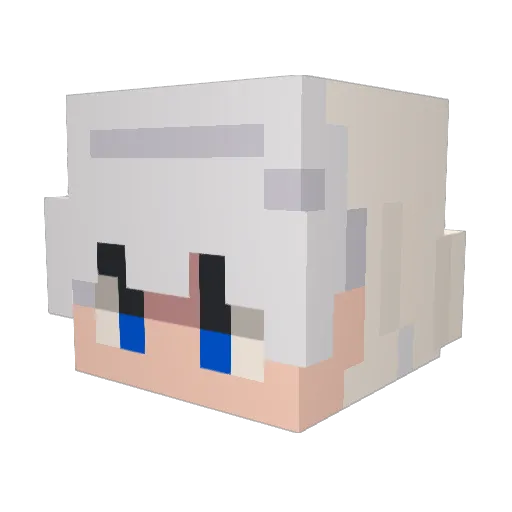 Jeyttism Minecraft avatar head, 3D render