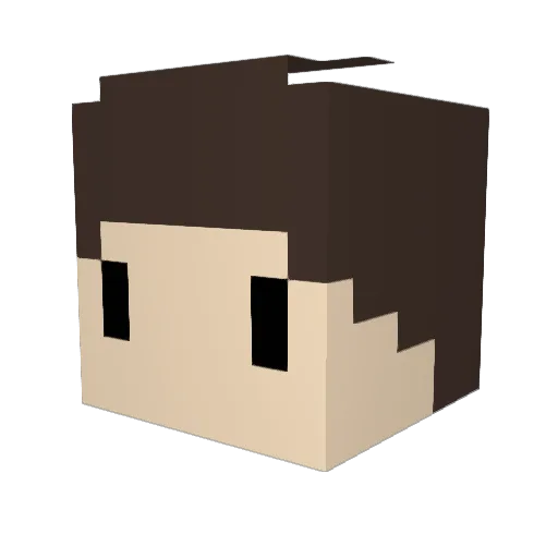 Jeyy Minecraft avatar head, 3D render
