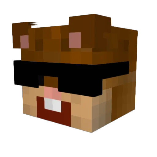 JezPapierz Minecraft avatar head, 3D render