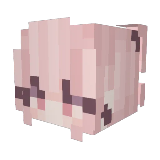 Jezebelle Minecraft avatar head, 3D render