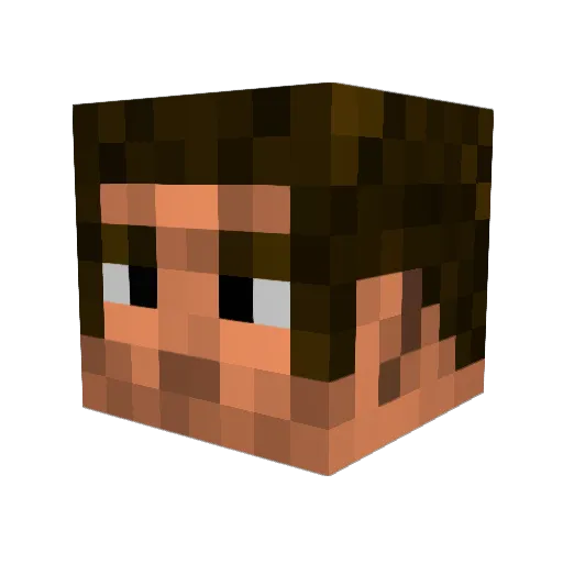 Jezek Minecraft avatar head, 3D render