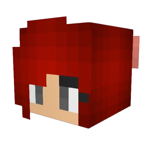 Jezele Minecraft avatar head, 3D render