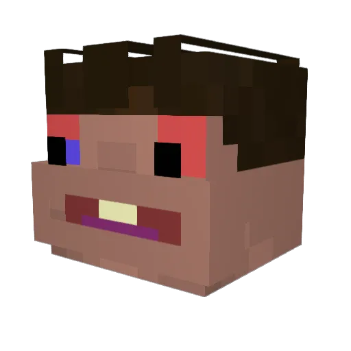 JezusChrustus Minecraft avatar head, 3D render