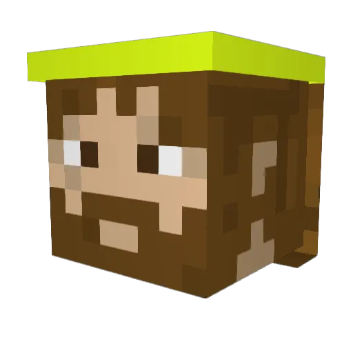 Jezus_Kristus Minecraft avatar head, 3D render