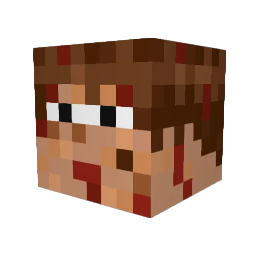 Jezza78 Minecraft avatar head, 3D render