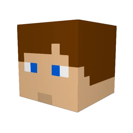Jfortincaron Minecraft avatar head, 3D render