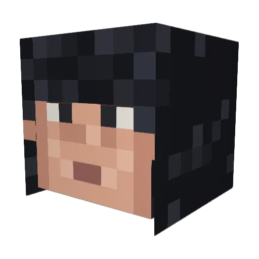 Jgiho Minecraft avatar head, 3D render