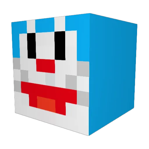 JgnRaNJaU5AYA Minecraft avatar head, 3D render