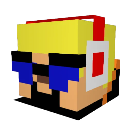 Jgord12 Minecraft avatar head, 3D render