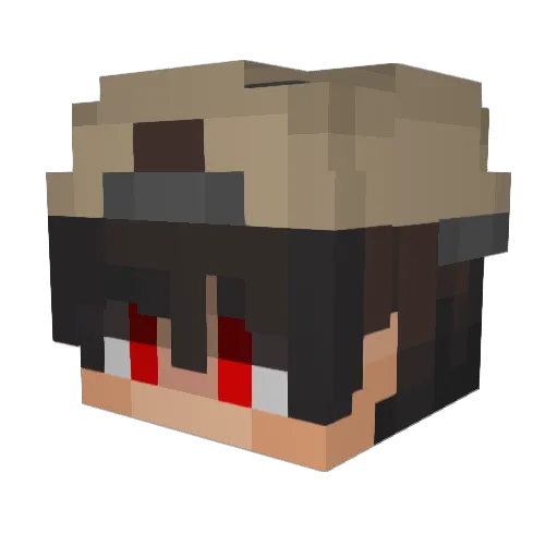 JhWei Minecraft avatar head, 3D render