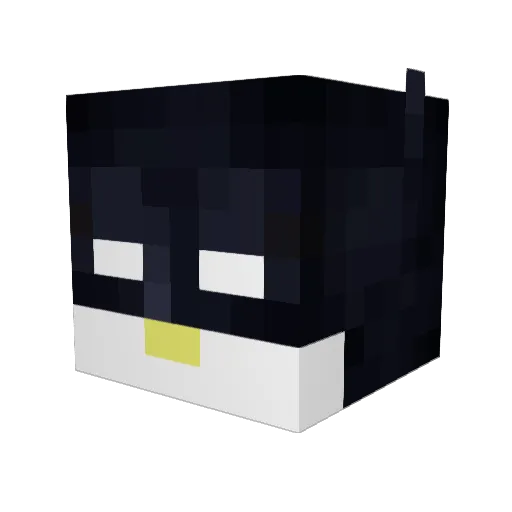 Jhabyyy Minecraft avatar head, 3D render